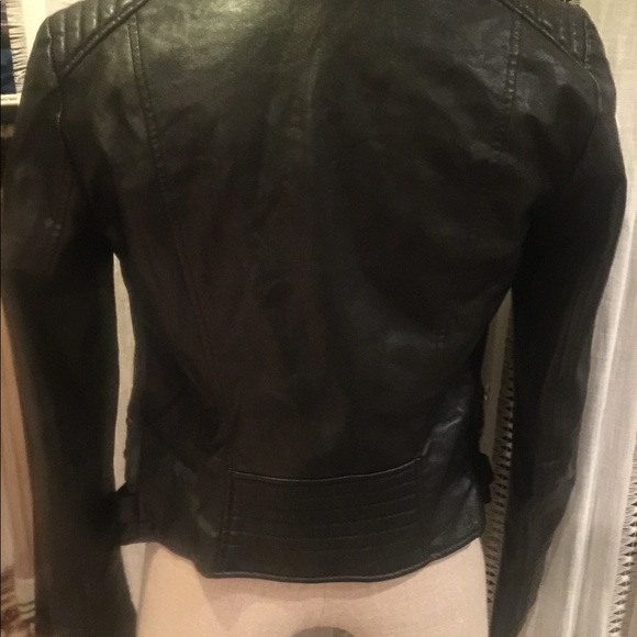 Zara Trafaluc Leather Jacket in Women Small - Picture 6 of 15